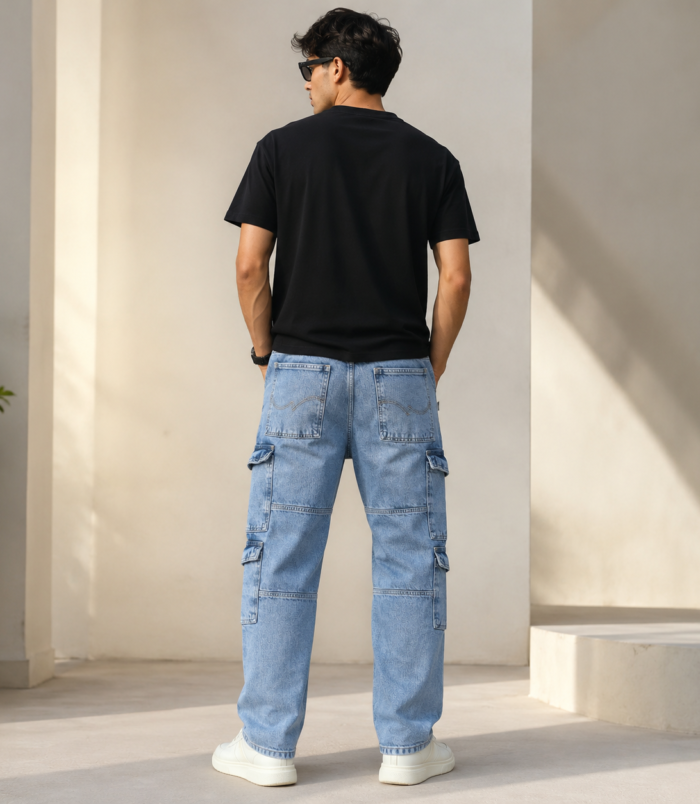 Premium Light Blue Cargo Jeans BD Premium Light Blue Cargo Jeans BD