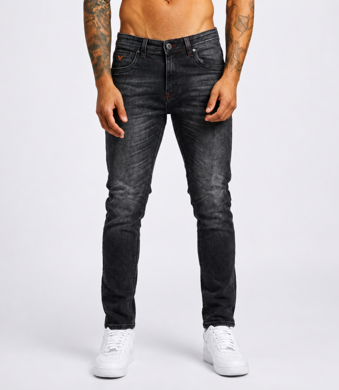 Ash black slim fit denim pant CODE-K027 Ash black slim fit denim pant CODE-K027