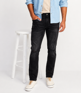 Ash black denim pant for men CODE-A089