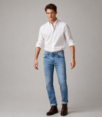 Knit denim pant for men CODE-3024MBD