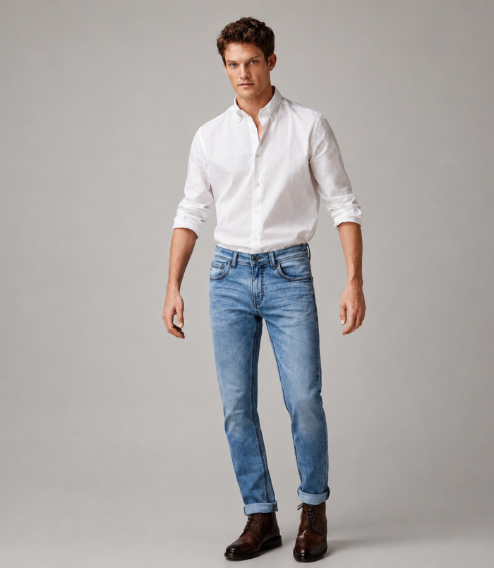 Knit denim pant for men CODE-3024MBD