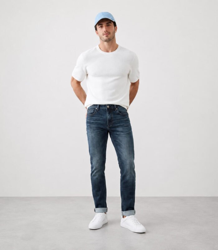 R0710 Blue denim pant for men CODE-R071