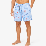 Z MAN FASHION men’s tropical pineapple print swim shorts – vibrant green color with yellow pineapples, elastic waistband, adjustable drawstring, above-knee length, styled for beach or poolside wear