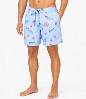 Men’s Tropical Pineapple Print Swim Shorts – Quick-Dry Summer Beachwear