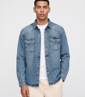 Classic Washed Denim Overshirt